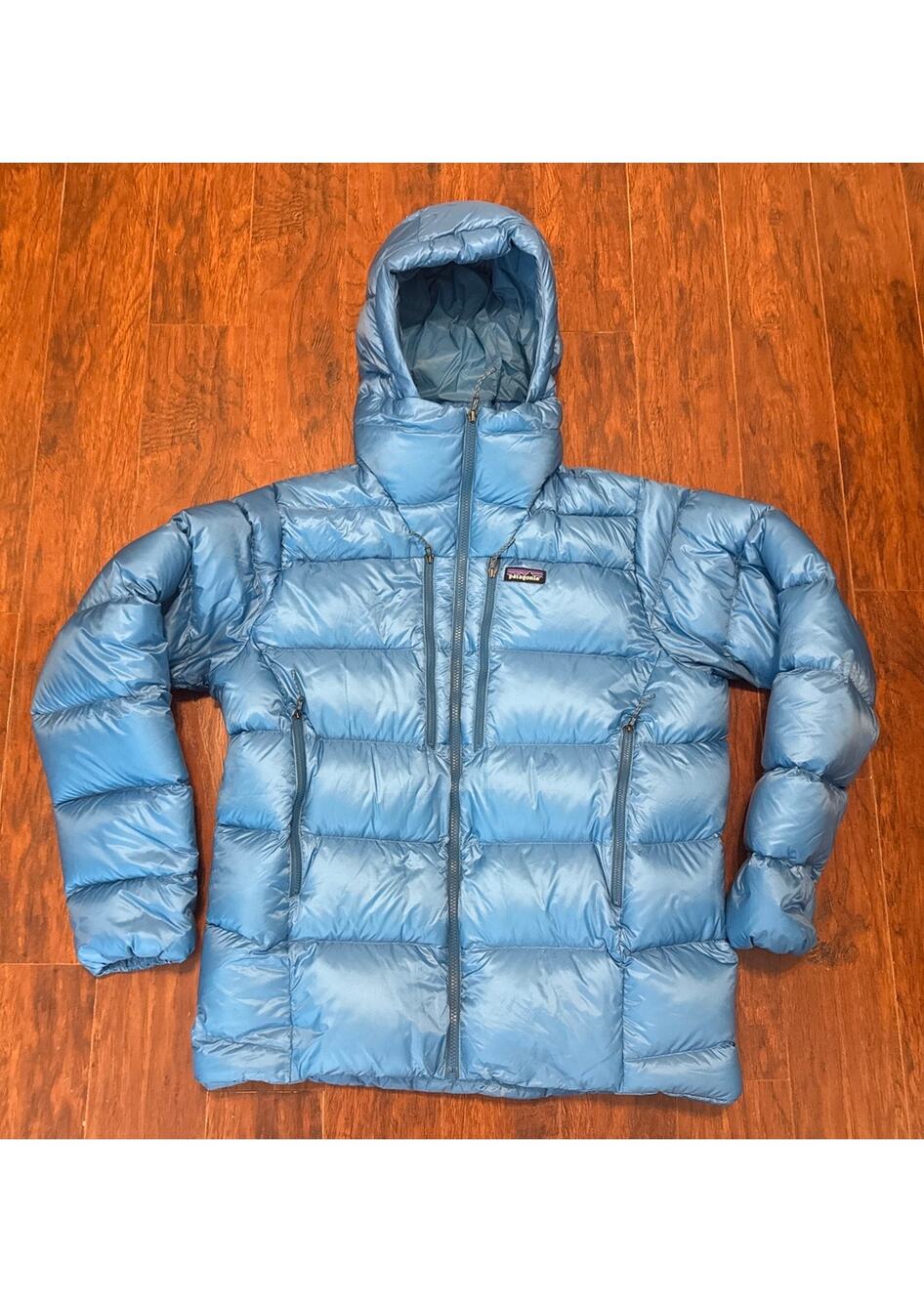 Patagonia Mens Fitz Roy 800 Fill Goose Down Hoody Jacket Anacapa Blue Large